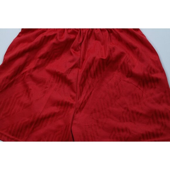 Vtg 90s Streetwear Mens Small Running Jogging Soccer Shorts Red Polyester USA - Picture 9 of 10